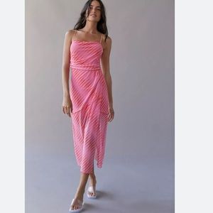 NEW Urban Outfitters Pink Polka Dot Wild Seam
Slip Dress. Size Small